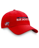 Men's Fanatics Red Columbus Blue Jackets Authentic Pro Rink Adjustable Hat
