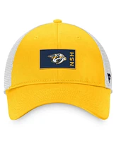 Men's Fanatics Gold, White Nashville Predators Authentic Pro Rink Trucker Snapback Hat
