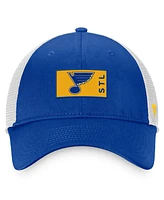 Men's Fanatics Blue, White St. Louis Blues Authentic Pro Rink Trucker Snapback Hat