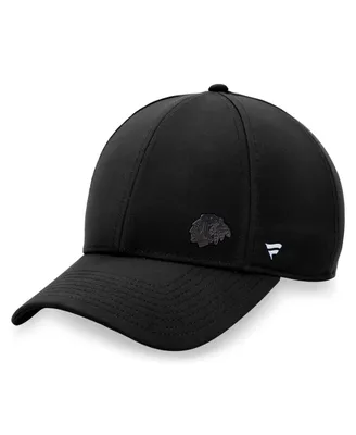 Women's Fanatics Black Chicago Blackhawks Authentic Pro Road Structured Adjustable Hat