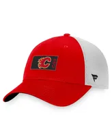 Men's Fanatics Red Calgary Flames Authentic Pro Rink Trucker Snapback Hat