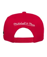 Big Boys Mitchell & Ness Red and Black Unlv Rebels Half and Half Snapback Hat