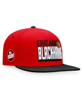 Men's Fanatics Red, Black Chicago Blackhawks Heritage Retro Two-Tone Snapback Hat