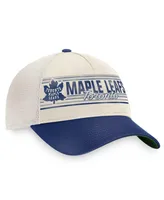 Men's Fanatics Khaki and Blue Toronto Maple Leafs True Classic Retro Trucker Snapback Hat