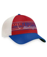 Men's Fanatics Red, Royal Washington Capitals True Classic Retro Trucker Snapback Hat