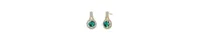 Rachel Glauber Rhodium Plated Clear Round Cubic Zirconia Drop Earrings