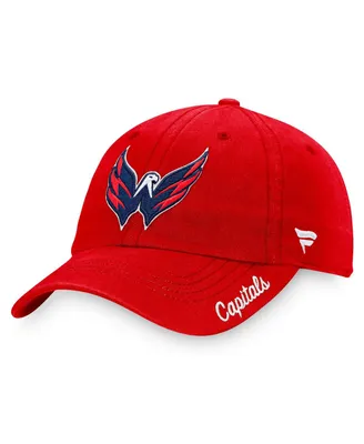 Women's Fanatics Red Washington Capitals Primary Logo Adjustable Hat