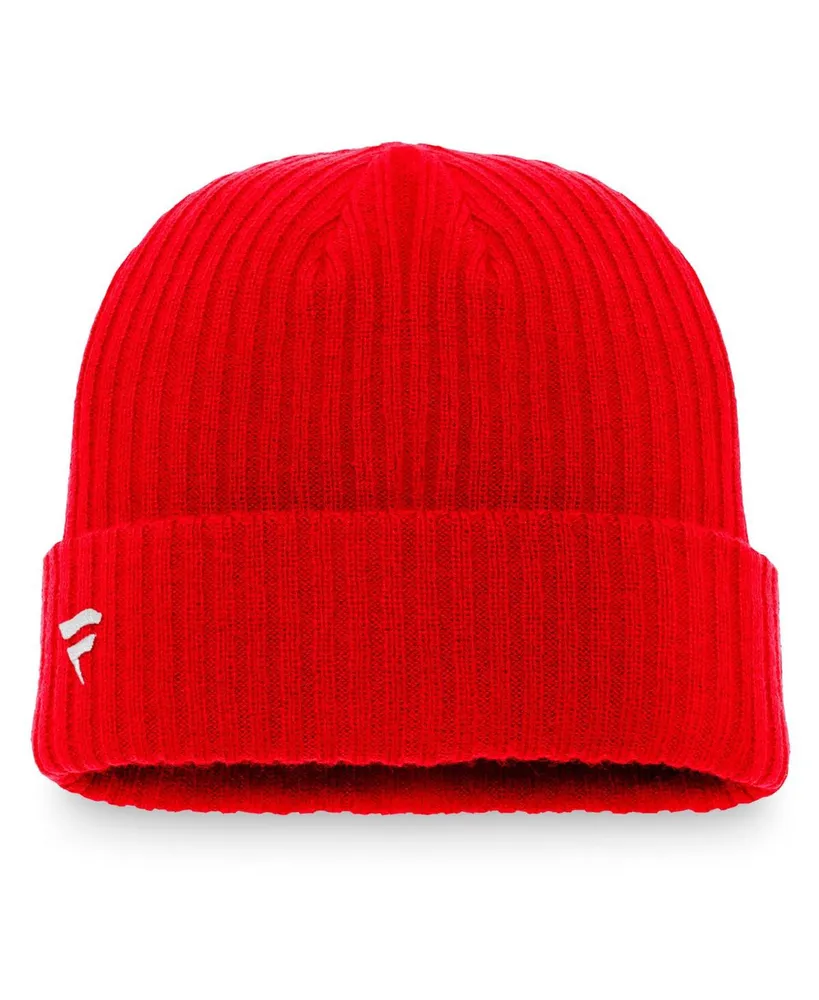 Men's Fanatics Red Columbus Blue Jackets Core Primary Logo Cuffed Knit Hat