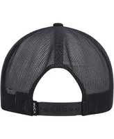 Men's Rvca Black Wordmark Va Atw Print Trucker Snapback Hat