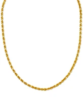 Rope Chain 22" Necklace 3.5mm in 14k Gold