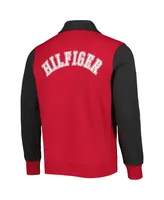 Men's Tommy Hilfiger Red, Pewter Tampa Bay Buccaneers Aiden Quarter-Zip Top