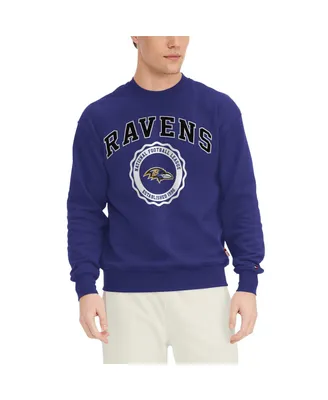 Men's Tommy Hilfiger Purple Baltimore Ravens Ronald Crew Sweatshirt