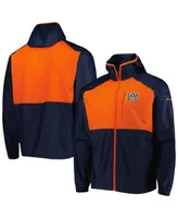 Men's Columbia Navy Auburn Tigers Flash Forward Full-Zip Windbreaker Jacket