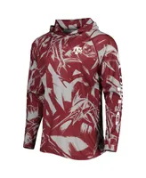 Men's Columbia Maroon, Gray Texas A&M Aggies Super Terminal Tackle Omni-Shade Raglan Long Sleeve Hoodie T-shirt