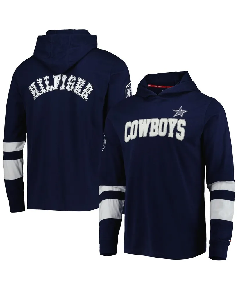 Tommy Hilfiger Men's Navy, Gray Dallas Cowboys Pinnacle Pullover Hoodie