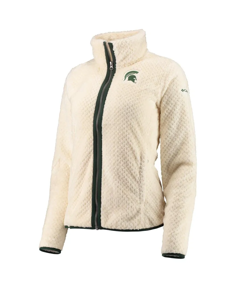 Women's Columbia Cream Michigan State Spartans Fireside Ii Sherpa Full-Zip Jacket