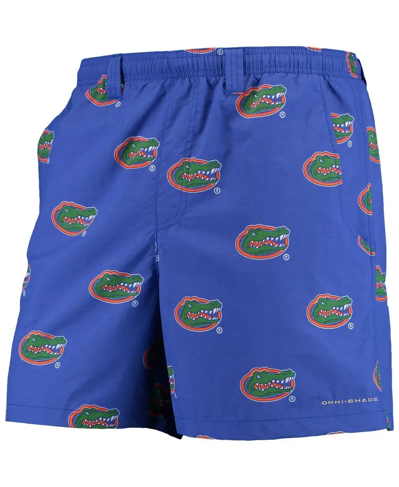 Men's Columbia Royal Florida Gators Pfg Backcast Ii 6"Omni-Shade Hybrid Shorts