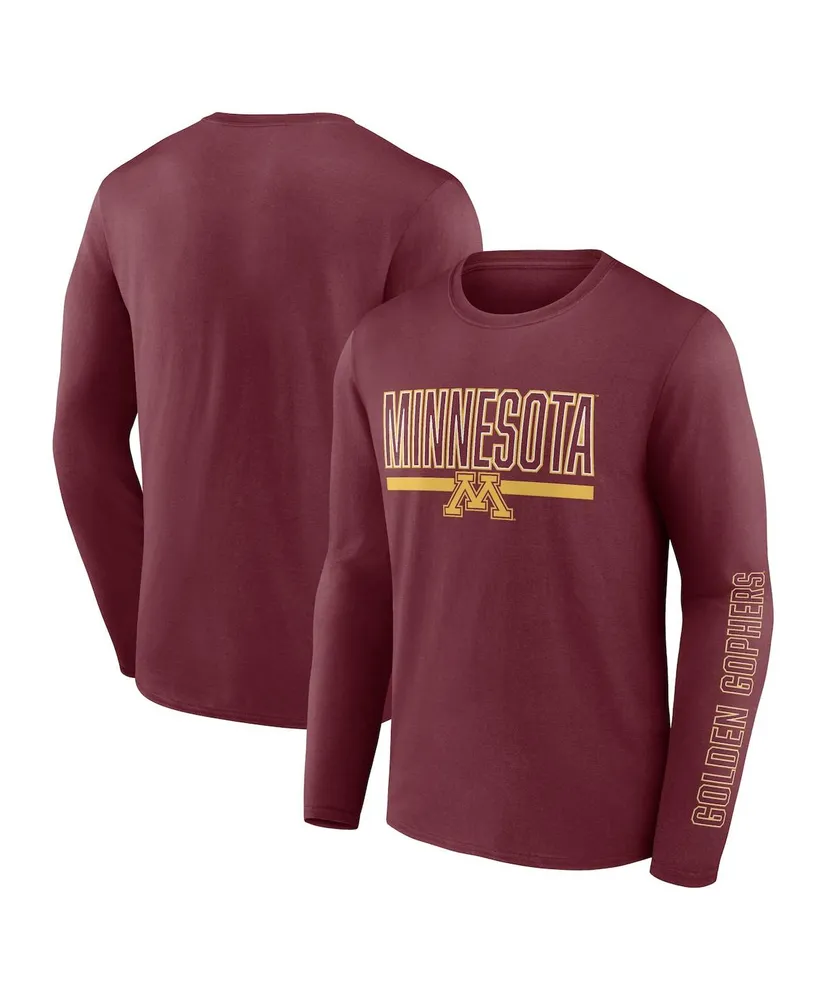 Men's Fanatics Maroon Minnesota Golden Gophers Modern Two-Hit Long Sleeve T-shirt