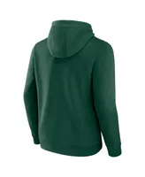 Men's Fanatics Green Michigan State Spartans Arch and Logo Tackle Twill Pullover Hoodie