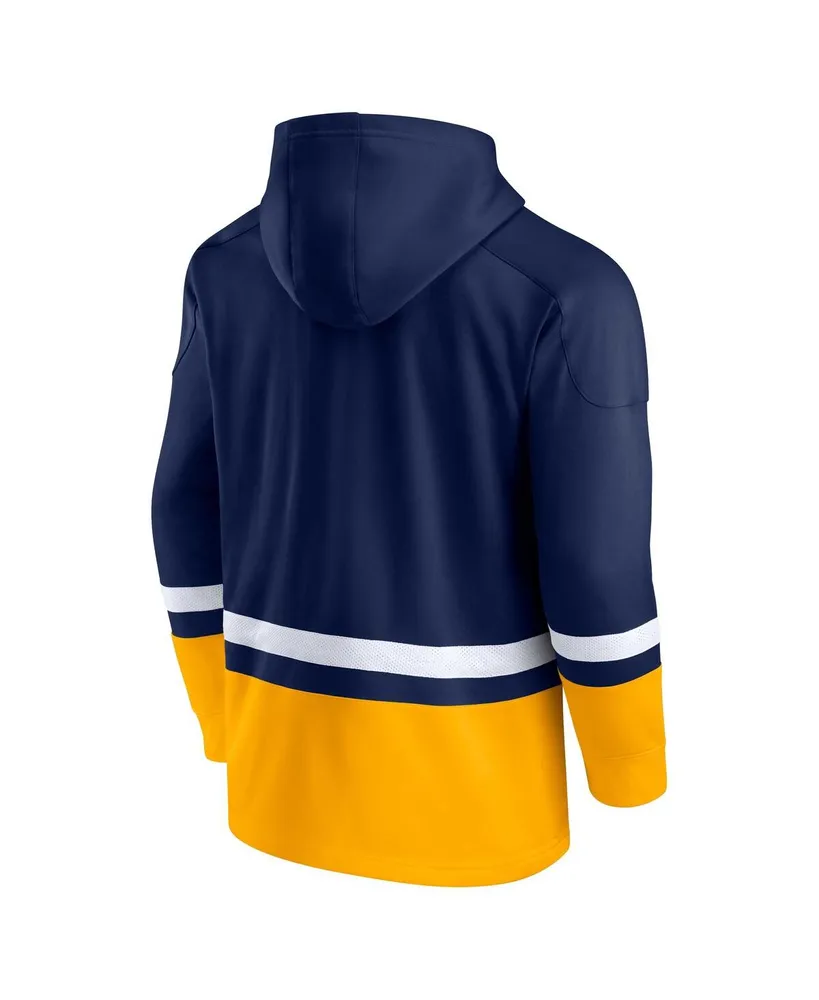 Men's Fanatics Navy West Virginia Mountaineers First Battle Pullover Hoodie