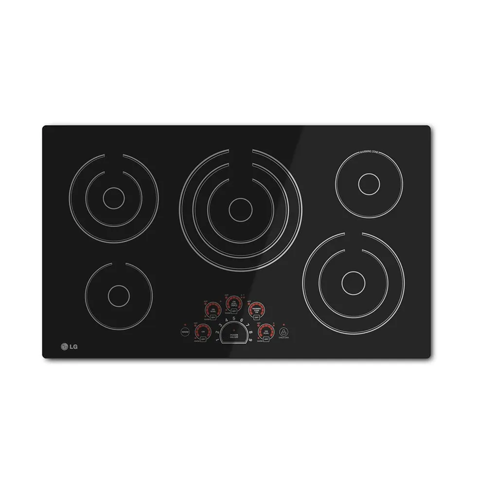 36 Inch 5 Burner Black Electric Cooktop