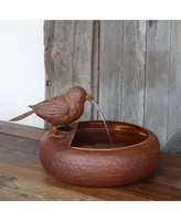 Folk Art Little Bird Fountain