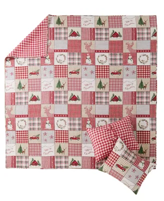 Levtex for Christmas Festive Plaid -Pc. Quilt Set