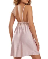 iCollection Lace Trim Chemise Nightgown Lingerie, Online Only