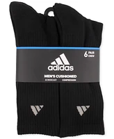 adidas Men's Cushioned Athletic 6-Pack Crew Socks