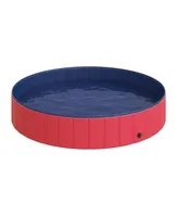 PawHut Dog Bathing Tub 12" x 47"/56"/63" Pvc Foldable Pet Swimming Pool