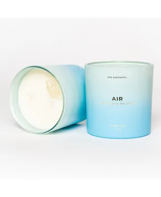 Jill & Ally "Air" Element White Musk Scented with Clear Quartz Crystal Candle