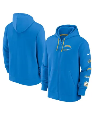 Men's Nike Powder Blue Los Angeles Chargers Surrey Full-Zip Hoodie