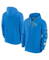 Men's Nike Powder Blue Los Angeles Chargers Surrey Full-Zip Hoodie