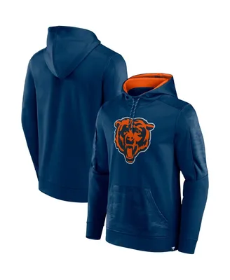 Men's Fanatics Navy Chicago Bears On The Ball Pullover Hoodie