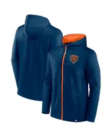 Men's Fanatics Navy Chicago Bears Ball Carrier Full-Zip Hoodie