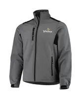 Men's Dunbrooke Charcoal Minnesota Vikings Circle Softshell Fleece Full-Zip Jacket