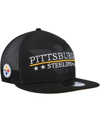 Men's New Era Black Pittsburgh Steelers Totem 9FIFTY Snapback Hat