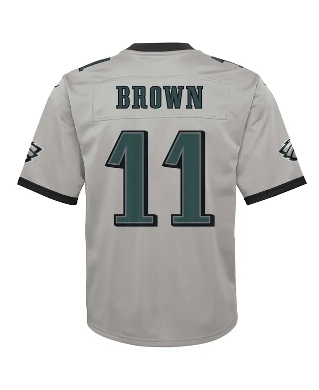 Youth Nike A.J. Brown Silver Philadelphia Eagles Inverted Game Jersey Size: Large