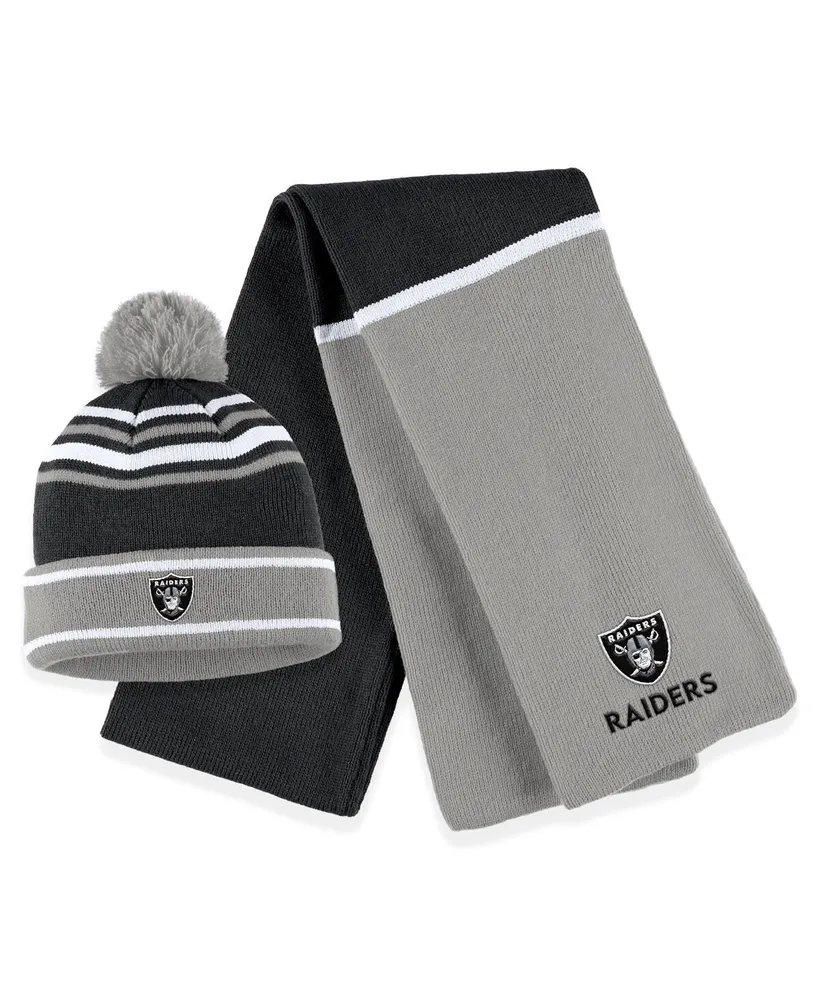 New Era Women's Black Las Vegas Raiders Luxe Cuffed Knit Hat with Pom