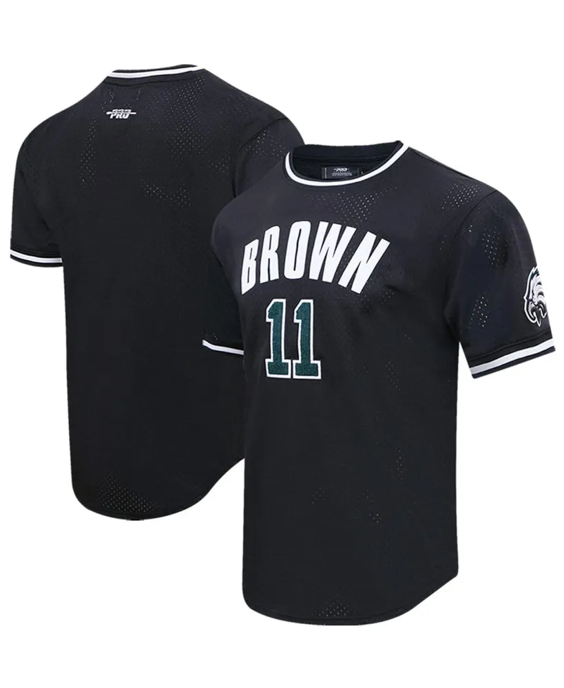 Men's Pro Standard A.j. Brown Black Philadelphia Eagles Mesh Player Name and Number T-shirt