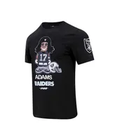 Men's Pro Standard Davante Adams Black Las Vegas Raiders Player Avatar Graphic T-shirt