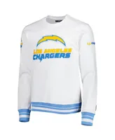 Men's La Chargers Pro Standard White Mash Up Pullover Sweatshirt