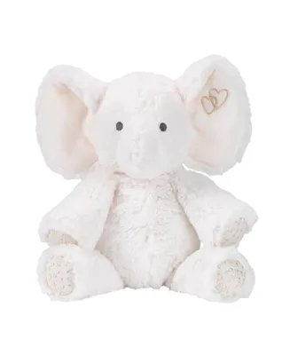 Lambs & Ivy Signature Jamboree White/Gold Plush Elephant Stuffed Animal - Marshmallow
