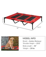 PawHut XLarge 48" Dog Cat Pet Elevated Raised Bed Puppy Cot Oxford