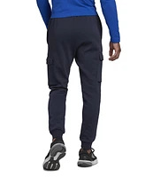 adidas Men's Essentials Regular Tapered-Fit Fleece Cargo Joggers