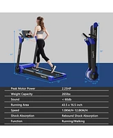 Costway 2.25HP Folding Electric Motorized Treadmill With Speaker