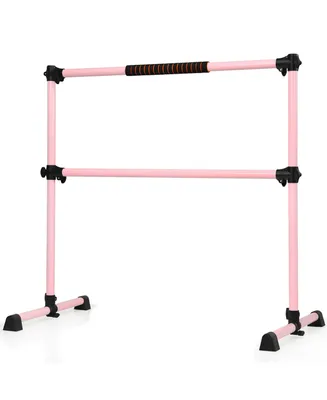 Costway Portable Ballet Barre 4ft Freestanding Adjustable Double Dance Bar