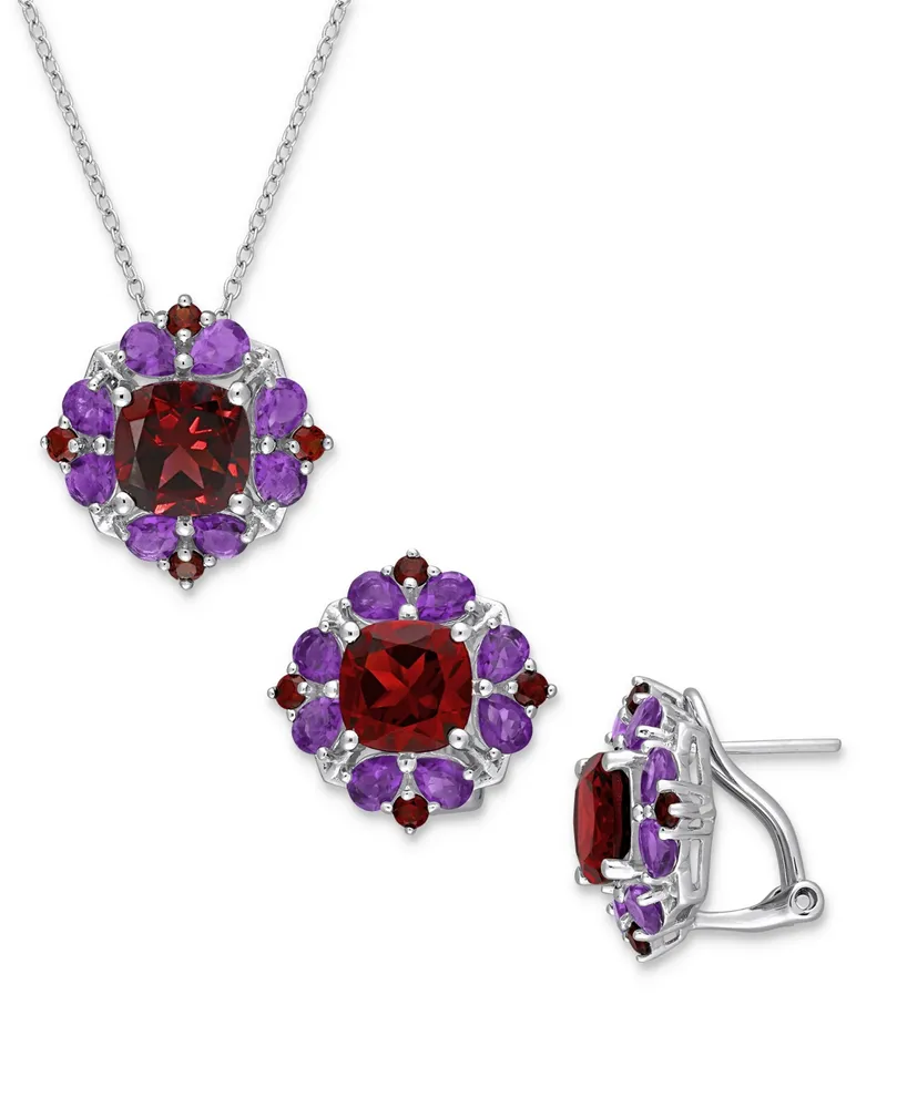 Wiggle Design Amethyst & Garnet Silver Necklace by Robert Feather – Robert  Feather Jewellery