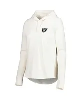 Women's Tommy Bahama Cream Las Vegas Raiders Ashby Isles Jersey Pullover Hoodie