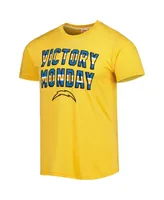 Men's Homage Gold Los Angeles Chargers Victory Monday Tri-Blend T-shirt